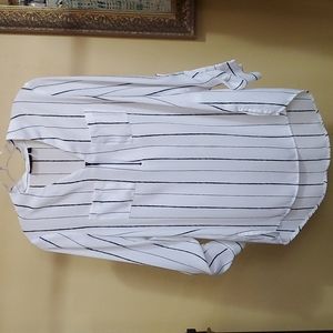 Apt. 9 size small white striped blouse.